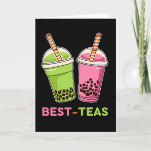 Carte Meilleures teas kawaii boba bula thé meilleurs ami