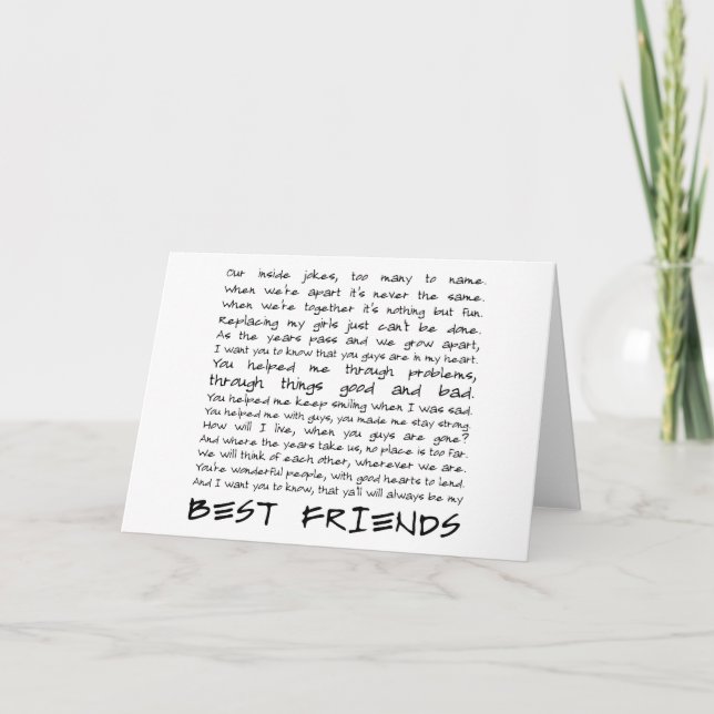 Carte Meilleurs amis (Devant)