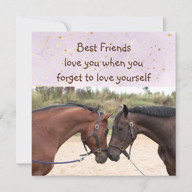 Carte Meilleurs amis Aimer Chevaux Vous aimez Inspiratio (Devant)