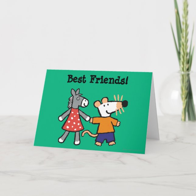 Carte Meilleurs amis Maisy and Dotty Hold Hands (Devant)