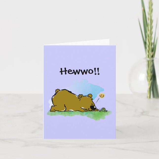 Carte Meilleurs amis pour toujours - Ours et Caterpilar (Devant)