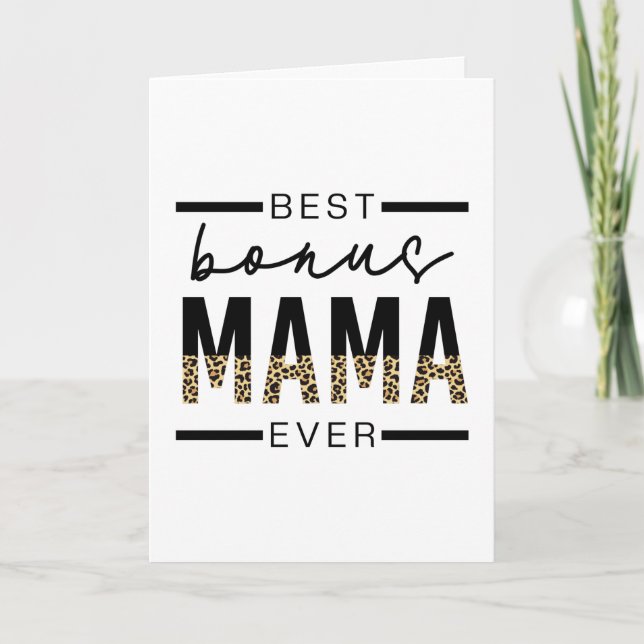 Carte Meilleurs Cadeaux de Bonus Mama pour la Belle-Mère (Devant)