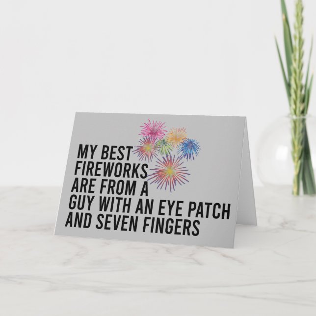 Carte Meilleurs feux d'artifice Funny Pyrotechnie 4 juil (Devant)