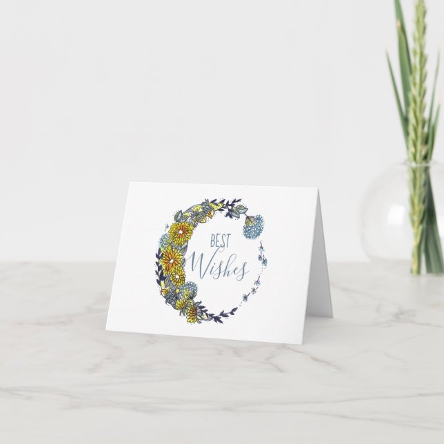 Carte Meilleurs voeux Dandelion Circle Moon Design (Devant)