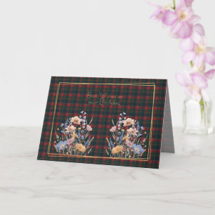 Carte Meilleurs vœux d'anniversaire Tartan provincial du