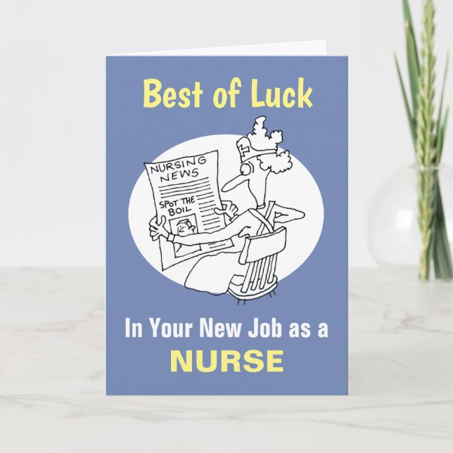 Carte Meilleurs voeux dans votre nouveau travail en tant (Devant)