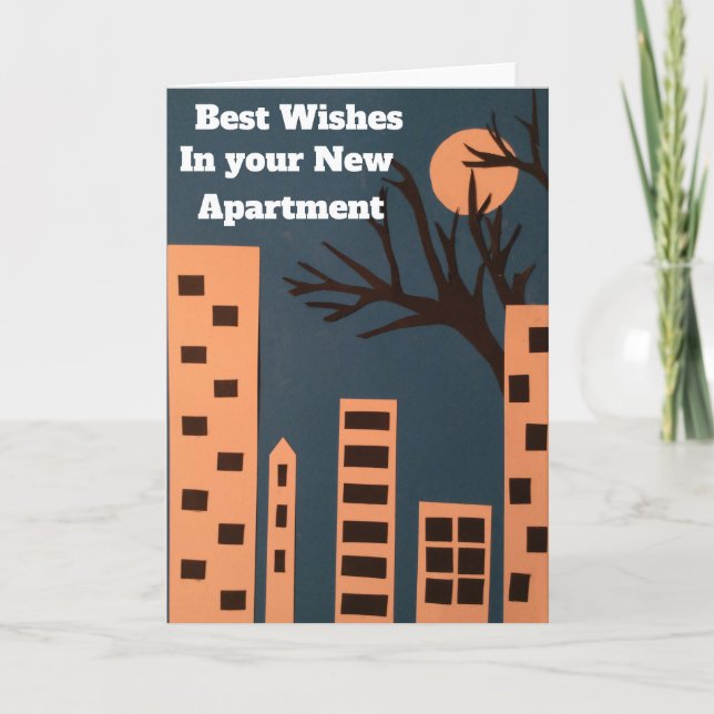Carte Meilleurs voeux dans votre nouvel appartement (Devant)