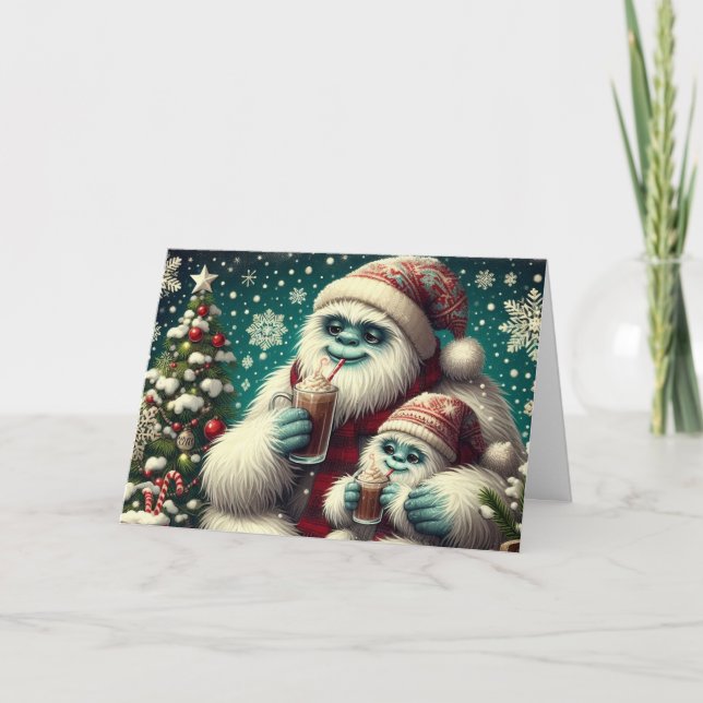 Carte Meilleurs vœux du Yeti le plus chaleureux  (Devant)
