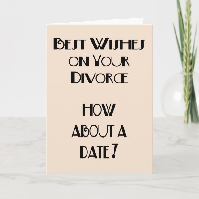 Carte Meilleurs voeux Sur Votre Divorce (Devant)