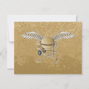 Carte Mélangeur à béton beige