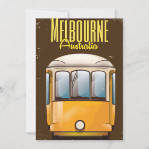 Carte Melbourne Tram Australie poster de voyage vintage
