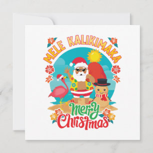 Carte Mele Kalikimaka pour un joyeux Noël hawaïen