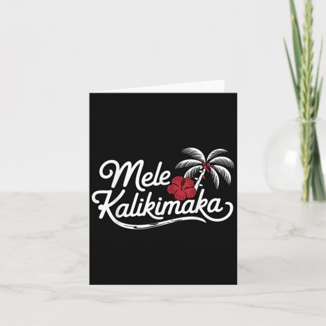 Carte Mele Kalikimaka Trocal Christmas Hawaiian Xmas  (Devant)