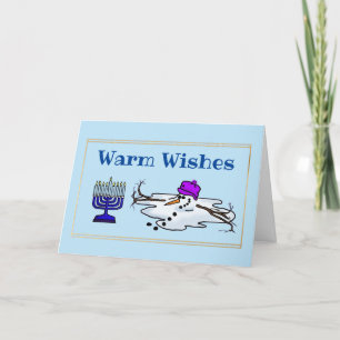 Carte Melting Snowman Chrismukkah