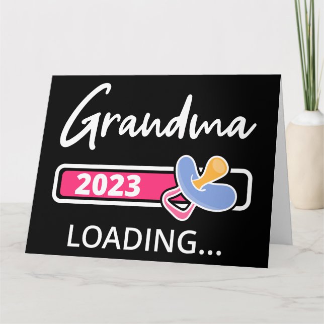 Carte Mémé 2023 Chargement en cours - Promue Grand-mère (Devant)
