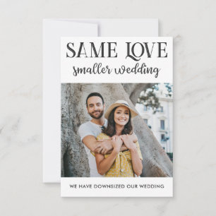 Carte Même amour mariage plus petit simplifié photo simp
