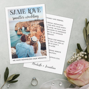 Carte Même amour mariage plus petit simplifié photo simp