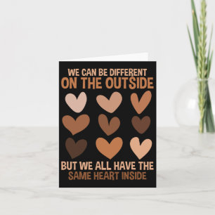 Carte Même coeur à l'intérieur Diversité Amour Unité Noi