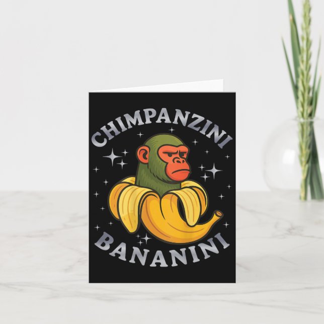 Carte Mème drôle Chimpanzini Bananini (sur le dos) (Devant)