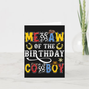 Carte Mémé du cow-boy du western rodeo d'anniversaire Mé