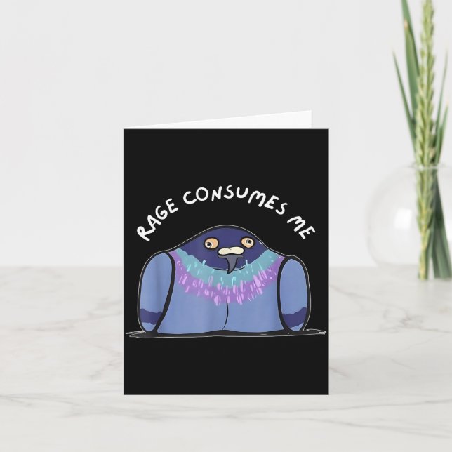 Carte Même Geon drôle de rage me consume Dessin à la mai (Devant)