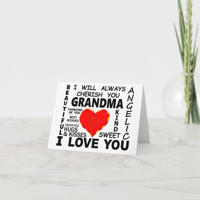 Carte Mémé je t'aime (Devant)