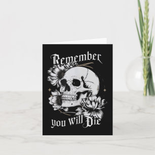 Carte Memento Mori Crâne Philosophie stoïque Hommes Femm