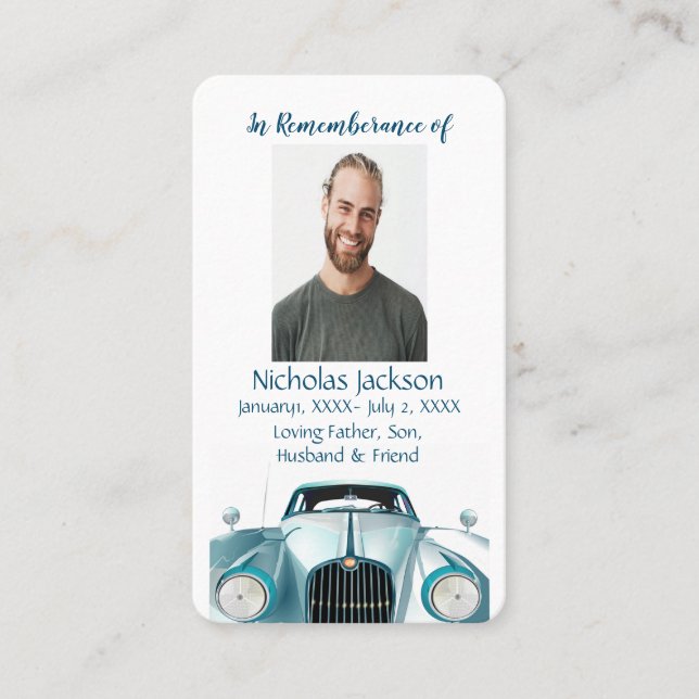 Carte mémoire commémorative Véhicule automobile Vi (Devant)