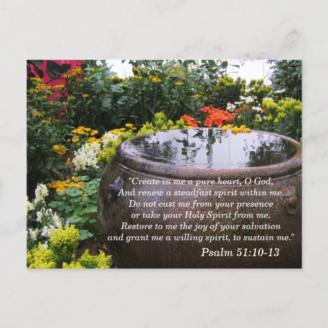 Carte mémoire Psalm 51 10-13 Ecriture (Devant)