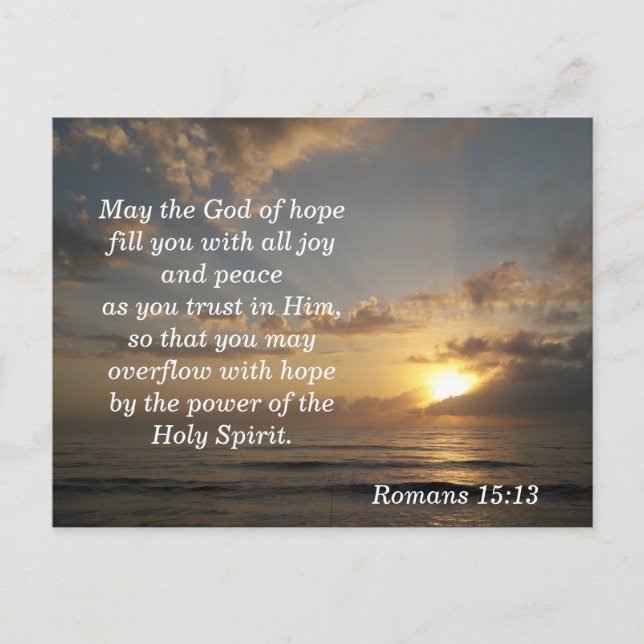 Carte mémoire Verse Bible Romans 15:13 (Devant)