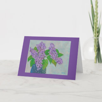 Carte mémoires lilas # 2 Intérieur vide