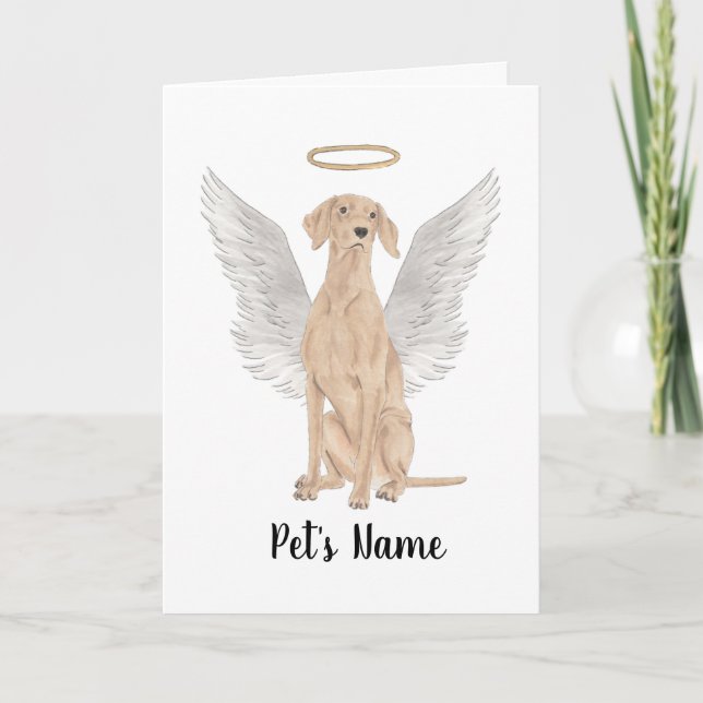 Carte Mémorial de la sympathie de Vizsla personnalisée (Devant)