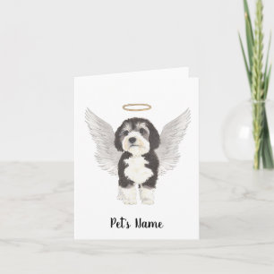 Carte Mémorial de la sympathie du chien Bernedoodle