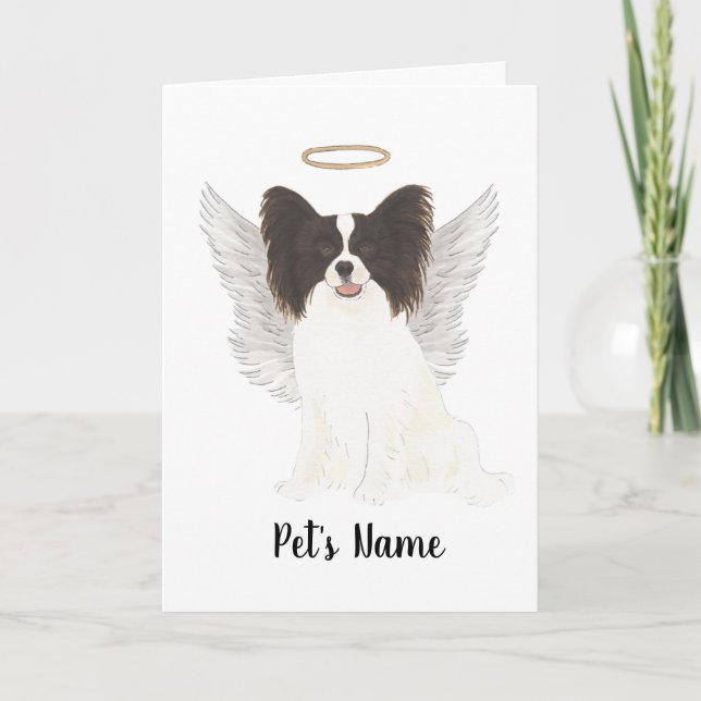 Carte Mémorial de la Sympathie du Papillon noir et blanc (Devant)