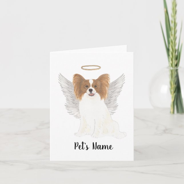 Carte Mémorial de la Sympathie du Papillon Rouge et Blan (Devant)