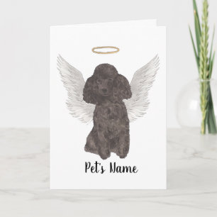 Carte Mémorial de la Sympathie du Poodle Noir