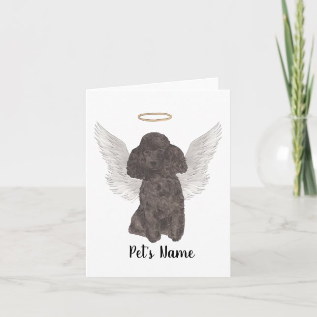 Carte Mémorial de la Sympathie du Poodle Noir (Devant)