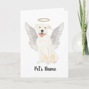 Carte Mémorial de la Sympathie du Staffy Blanc