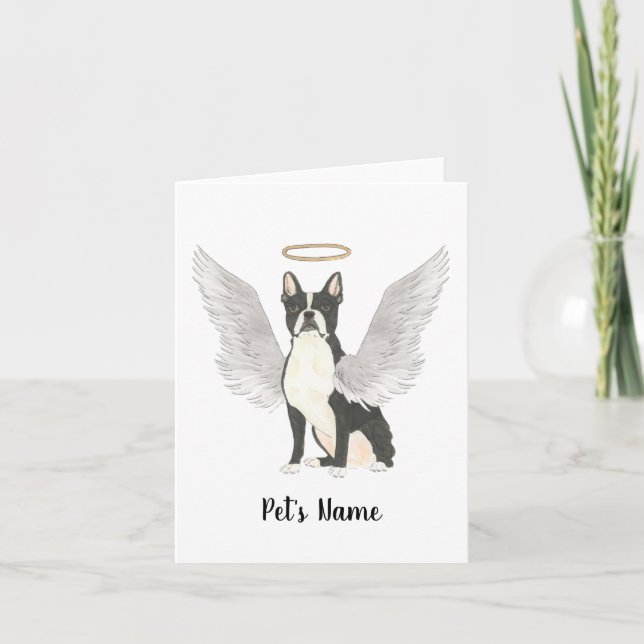 Carte Mémorial des sympathies de Boston Terrier (Devant)