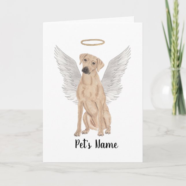 Carte Mémorial des Sympathies de Rhodesian Ridgeback (Devant)