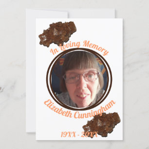 Carte Mémorial en cristal Aragonite orange