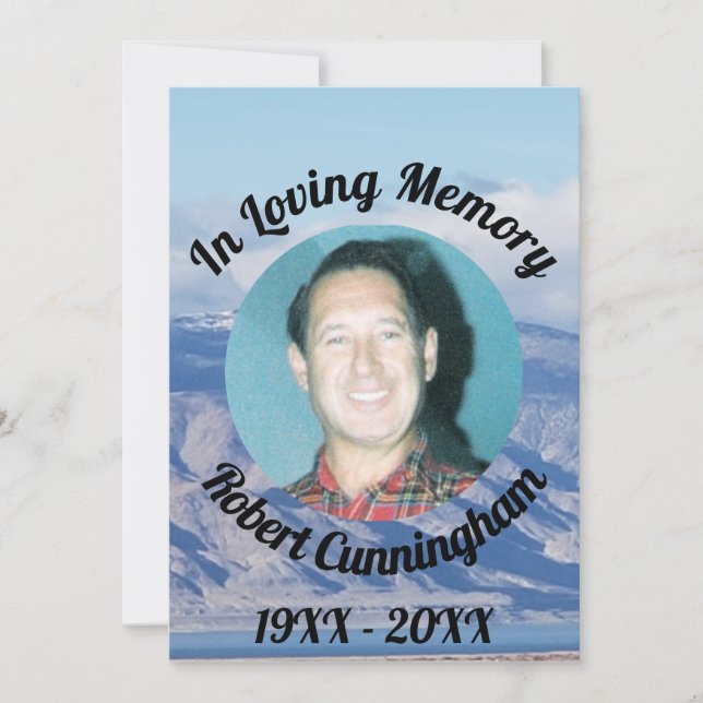 Carte Mémorial Photo In Love Memory Mountains (Devant)