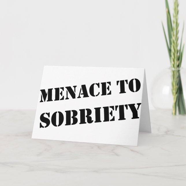 Carte Menace À La Sobriété (Devant)