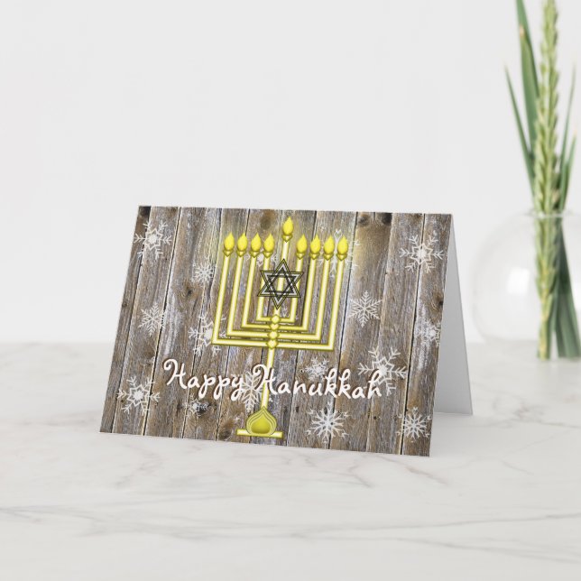 Carte Menorah de Hanukkah joyeux (Devant)