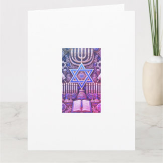 Carte menorah juive chabad hébreu