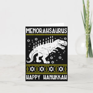 Carte Menorahsaurus Joyeux Hanukkah Dino Chanukah Tout-P