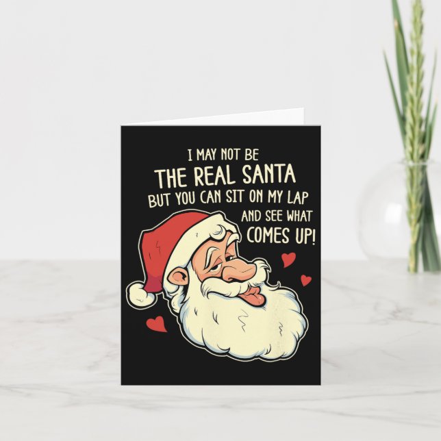 Carte Mens Assis Sur Mon Lap Drôle Rude Xmas Naughty Chr (Devant)