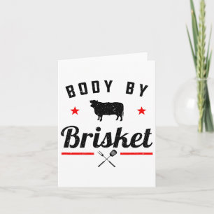 Carte Mens Drôle Barbecue Corps Par Brisket Griller Ou F