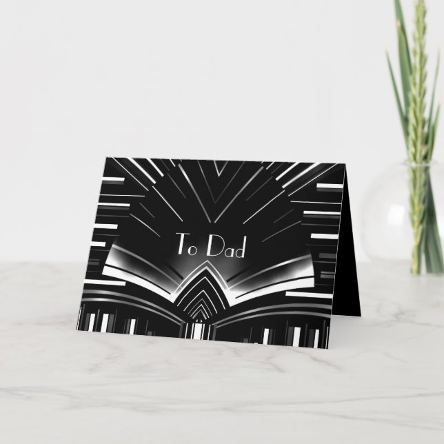 Carte Mens Père à papa Art Déco (Devant)