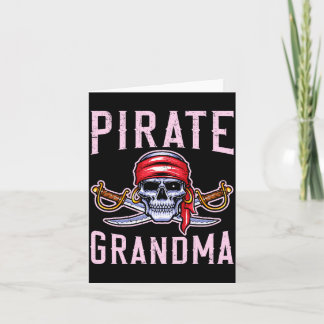 Carte Mens pirate grandma grandmother granny pirate